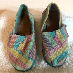 Toms Flats Little Girl Size 9